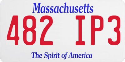 MA license plate 482IP3
