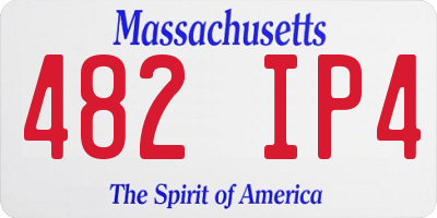 MA license plate 482IP4