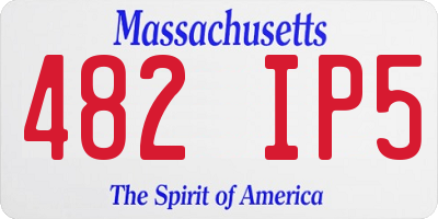 MA license plate 482IP5