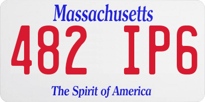 MA license plate 482IP6