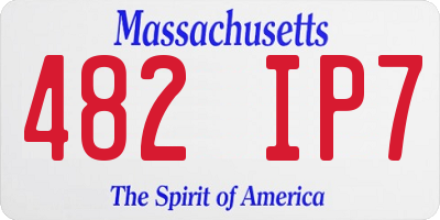 MA license plate 482IP7