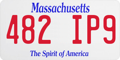 MA license plate 482IP9