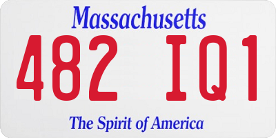 MA license plate 482IQ1