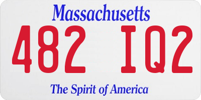 MA license plate 482IQ2