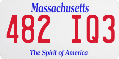 MA license plate 482IQ3