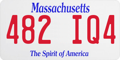 MA license plate 482IQ4