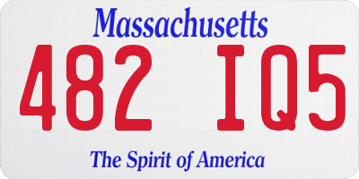 MA license plate 482IQ5