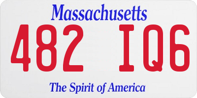 MA license plate 482IQ6