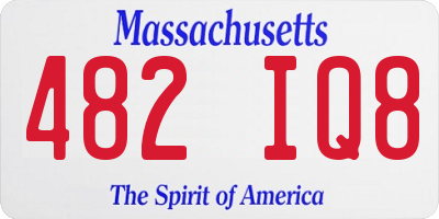 MA license plate 482IQ8