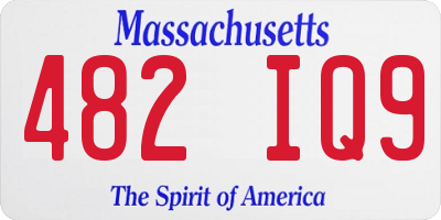 MA license plate 482IQ9