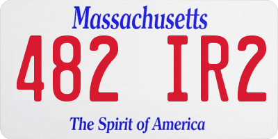 MA license plate 482IR2