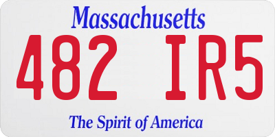 MA license plate 482IR5