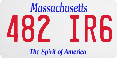 MA license plate 482IR6