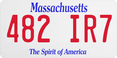 MA license plate 482IR7