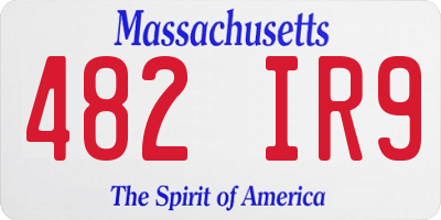 MA license plate 482IR9