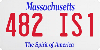 MA license plate 482IS1