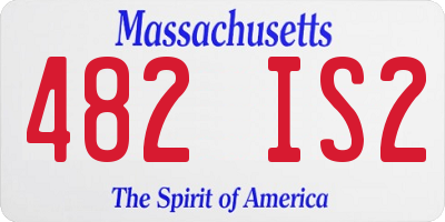 MA license plate 482IS2