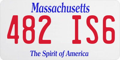 MA license plate 482IS6