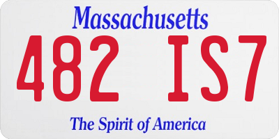 MA license plate 482IS7