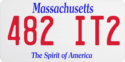 MA license plate 482IT2