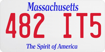 MA license plate 482IT5