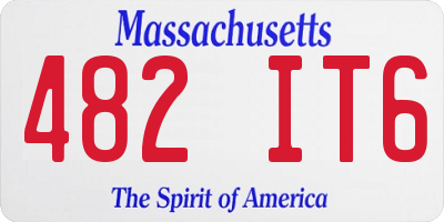 MA license plate 482IT6