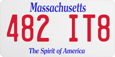 MA license plate 482IT8
