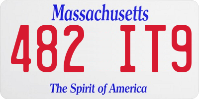 MA license plate 482IT9