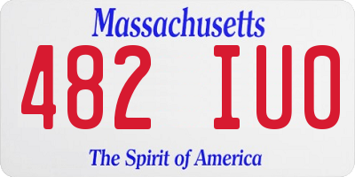 MA license plate 482IU0