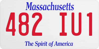 MA license plate 482IU1