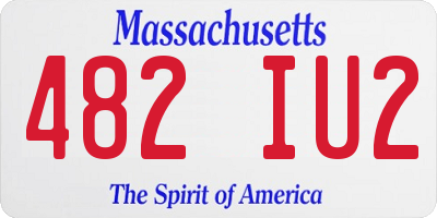 MA license plate 482IU2