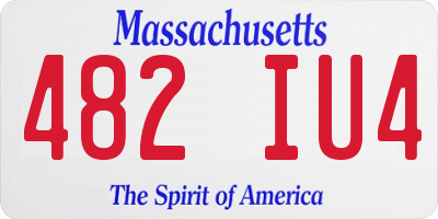MA license plate 482IU4