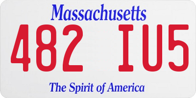 MA license plate 482IU5