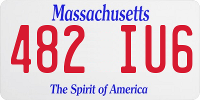 MA license plate 482IU6