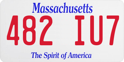 MA license plate 482IU7