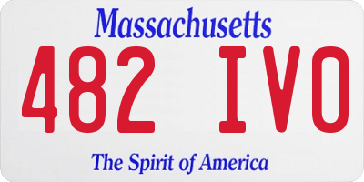 MA license plate 482IV0