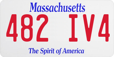 MA license plate 482IV4