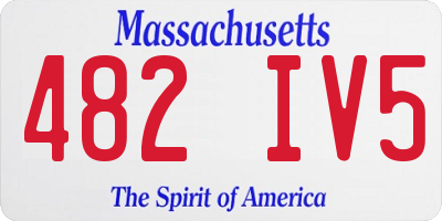 MA license plate 482IV5