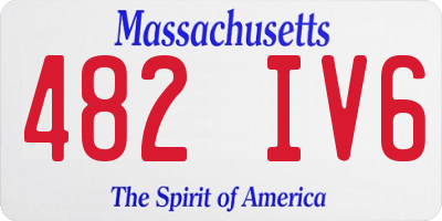 MA license plate 482IV6