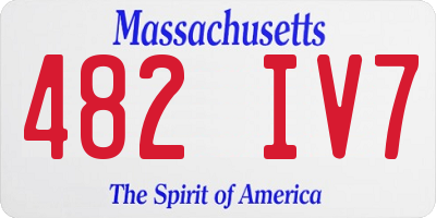MA license plate 482IV7