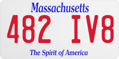 MA license plate 482IV8
