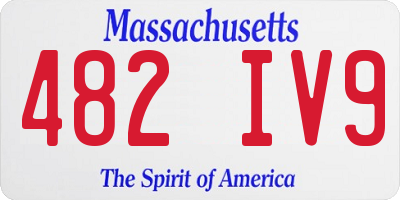 MA license plate 482IV9