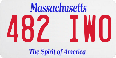 MA license plate 482IW0