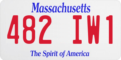 MA license plate 482IW1
