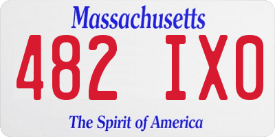 MA license plate 482IX0