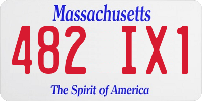 MA license plate 482IX1
