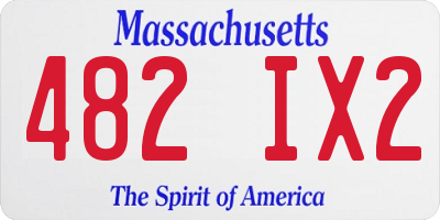 MA license plate 482IX2