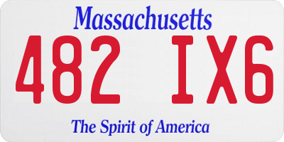 MA license plate 482IX6