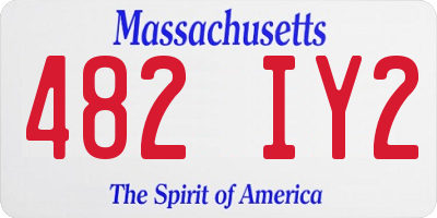 MA license plate 482IY2
