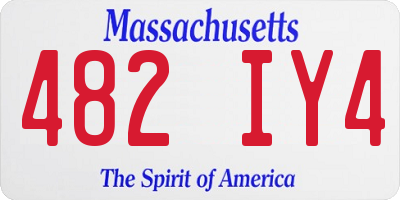 MA license plate 482IY4